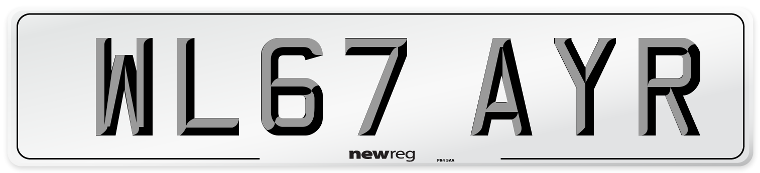 WL67 AYR Number Plate from New Reg